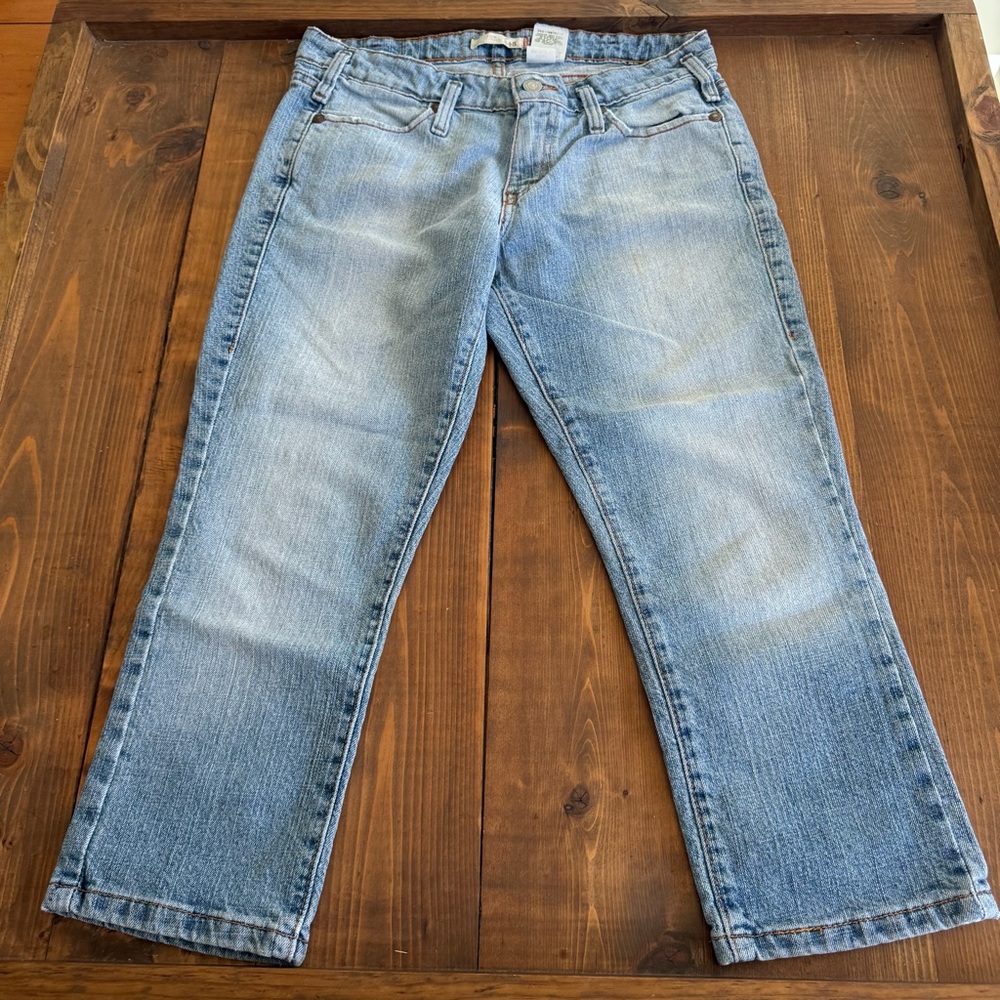 Levi's 545 Light Wash Low Skinny Cropped Denim Jeans - Picture 3 of 12